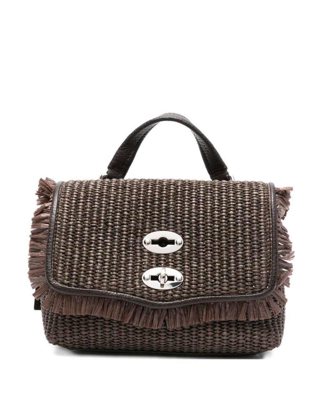 Zanellato Black Postina Vimini Baby Handbag