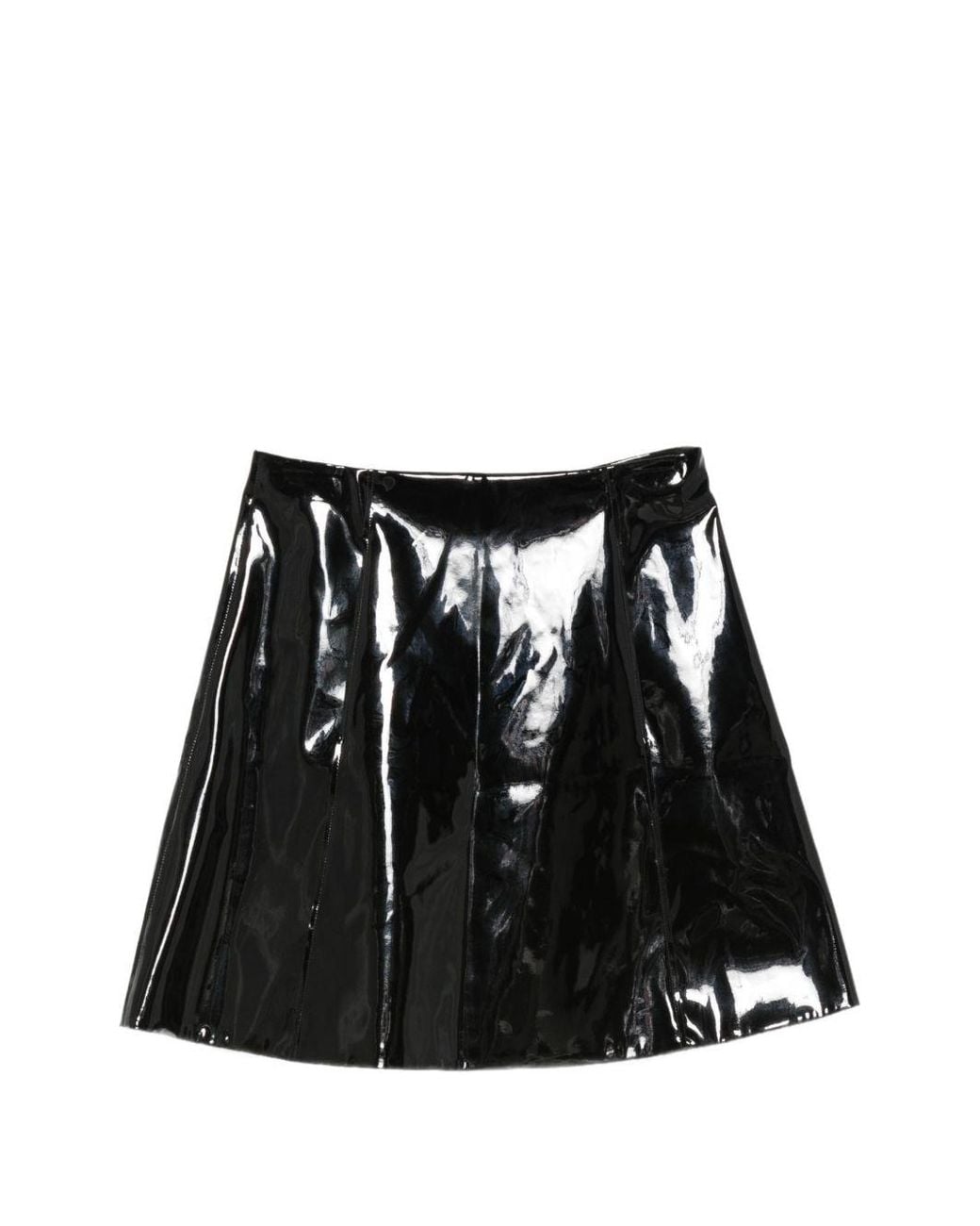 Emporio Armani Black Patent Short Skirt