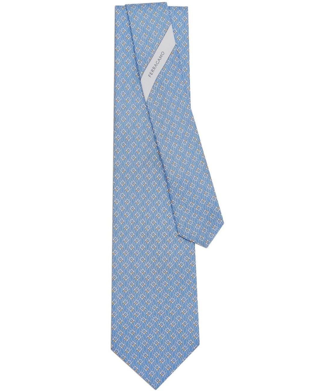 Ferragamo Blue Tetris Tie for men