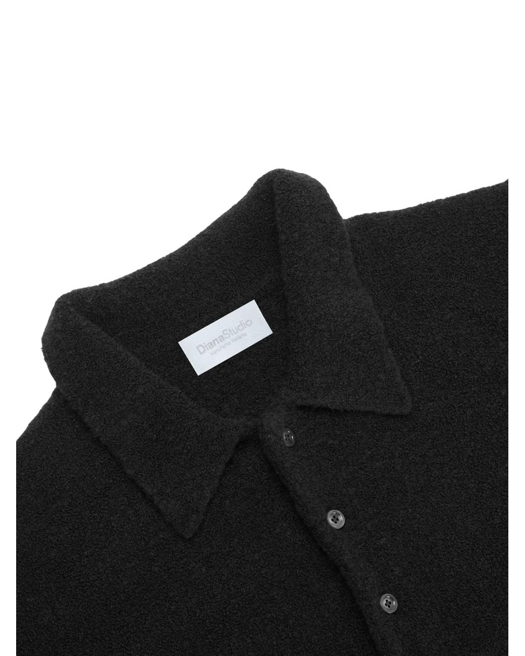 Diana Studio Black Bouclé Polo for men