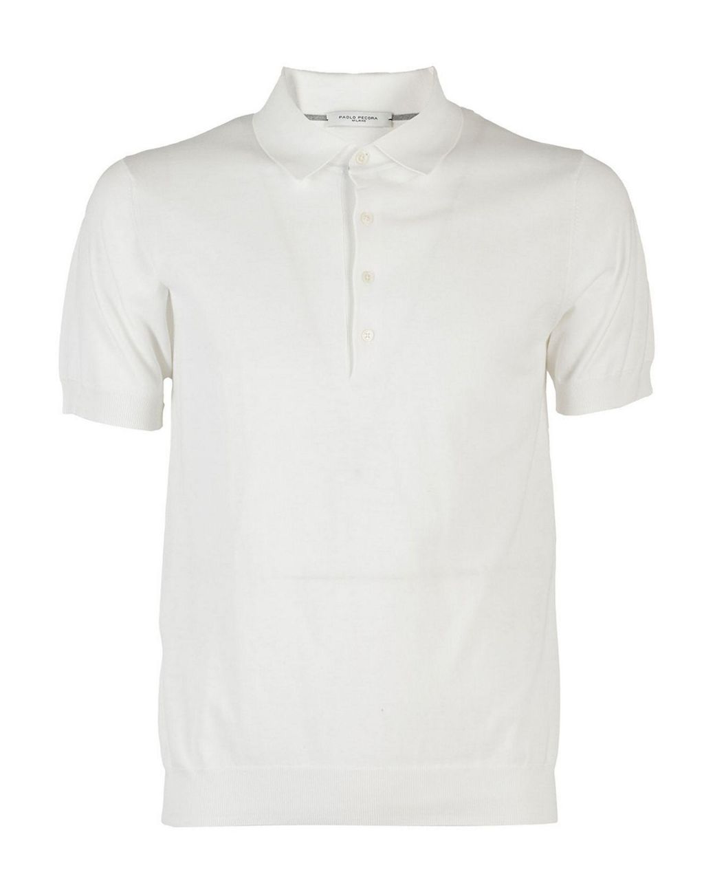 Paolo Pecora White Cotton Polo Shirt for men