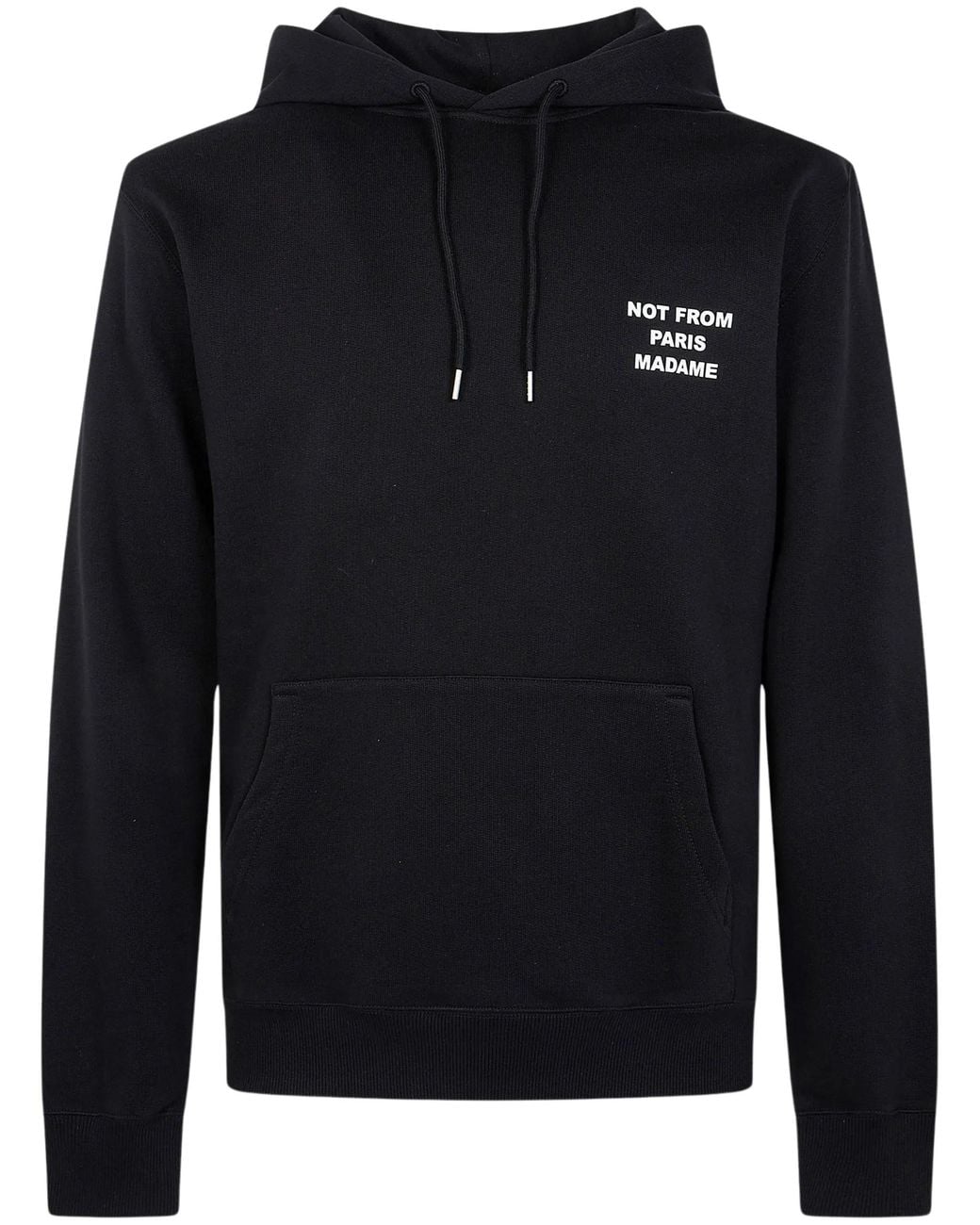 Drole de Monsieur Black Not From Paris Madame Slogan Hoodie for men