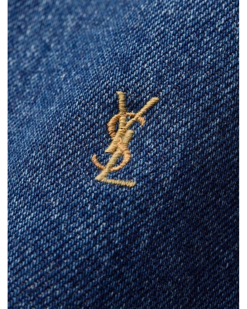 Saint Laurent Blue Denim Cotton Shirt