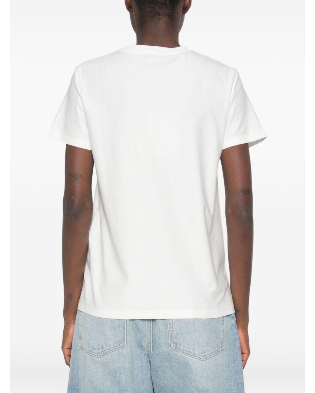 Max Mara White Logo Cotton T-Shirt