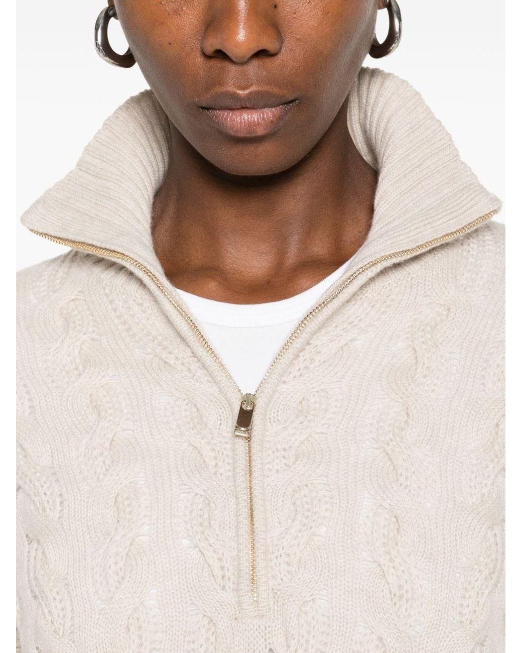 Max Mara White Wool And Cashmere Sweater
