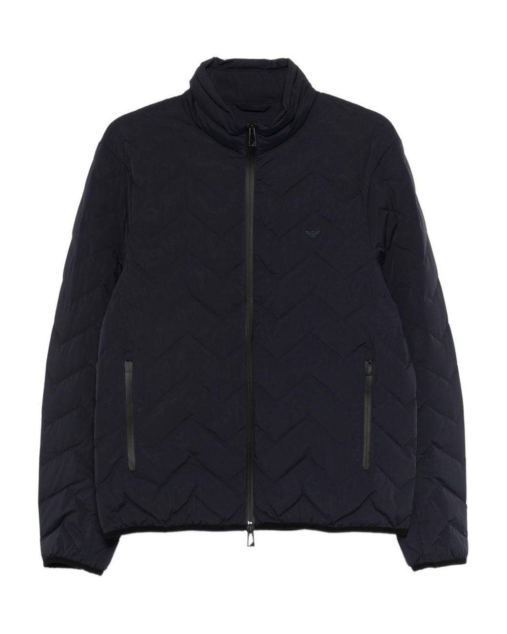 Emporio Armani Blue Nylon Down Jacket for men