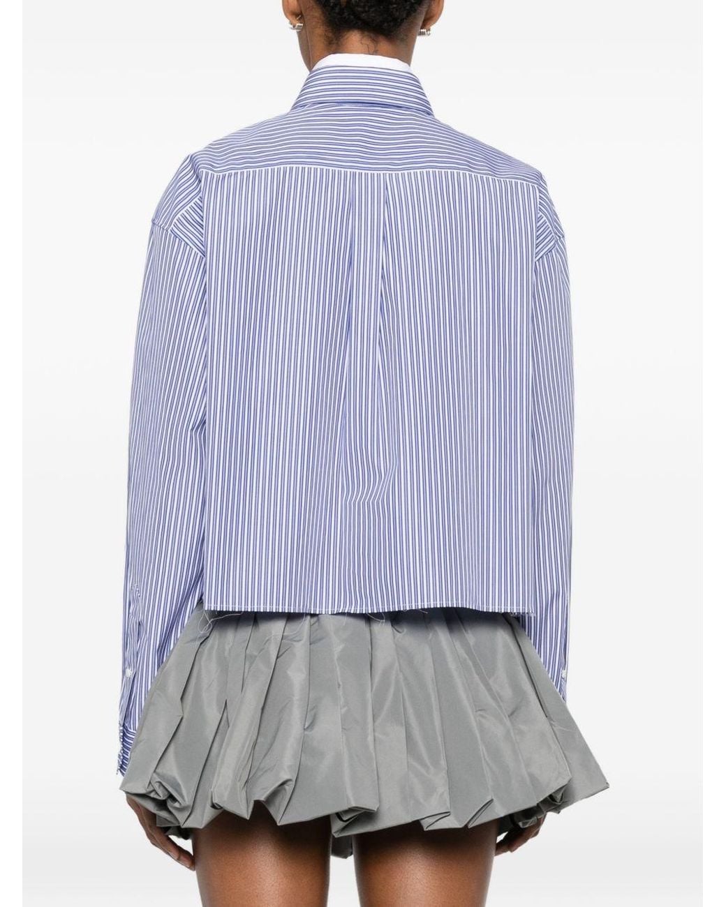 Miu Miu Purple Logo Cotton Shirt