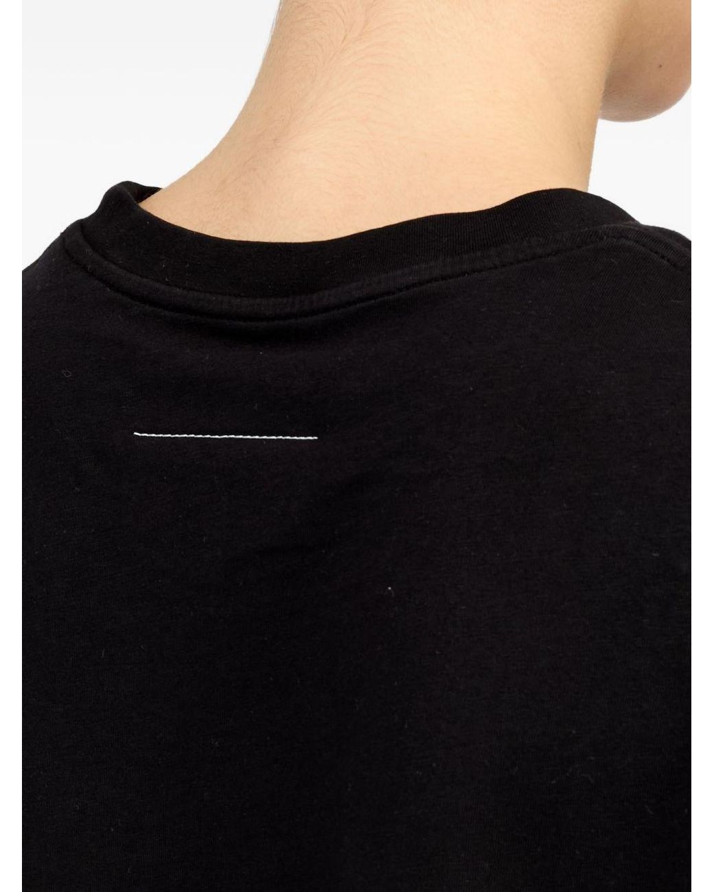 MM6 by Maison Margiela Black Logo Cotton T-Shirt