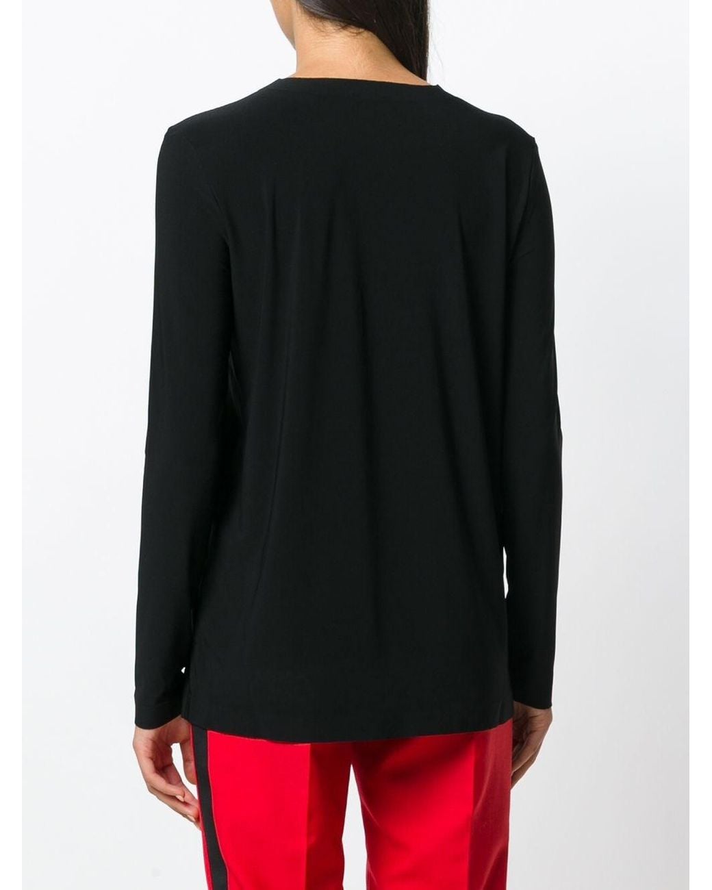 Norma Kamali Black Long Sleeves T-Shirt