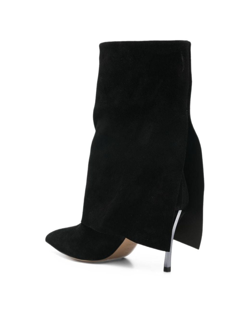 Casadei Black Leather Heel Boots By