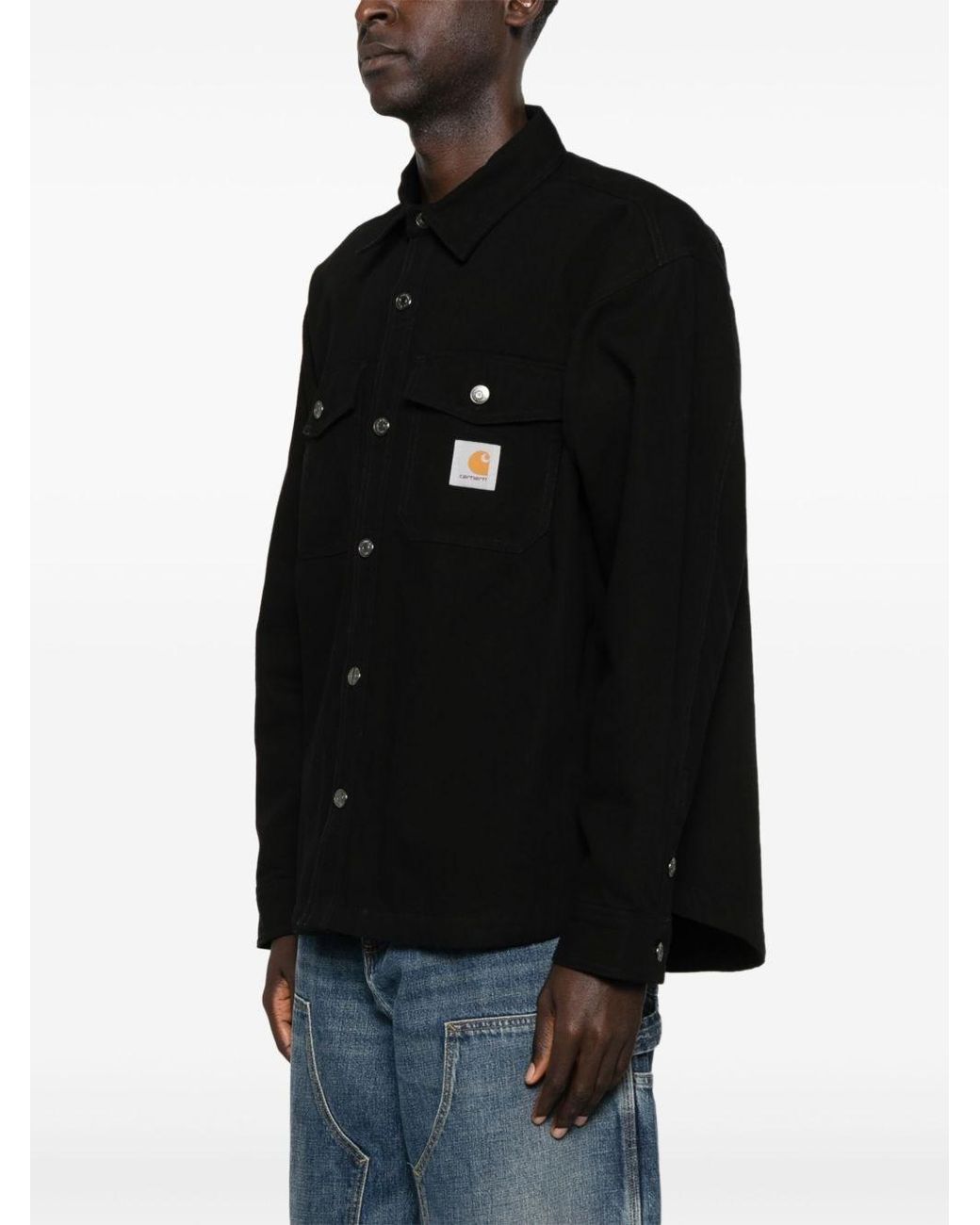 Carhartt Black Canvas Shirt Jacket for men