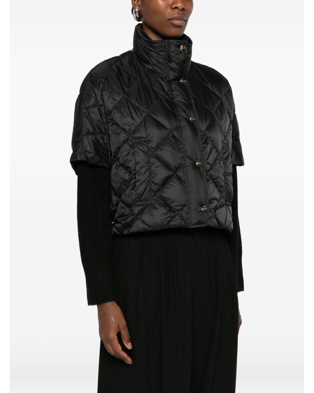 Max Mara Black Quilted Down Jacket