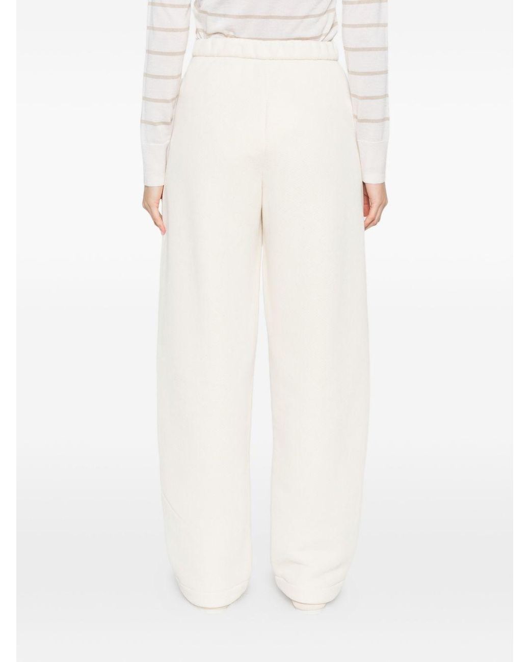 Max Mara White Cotton Sweatpants
