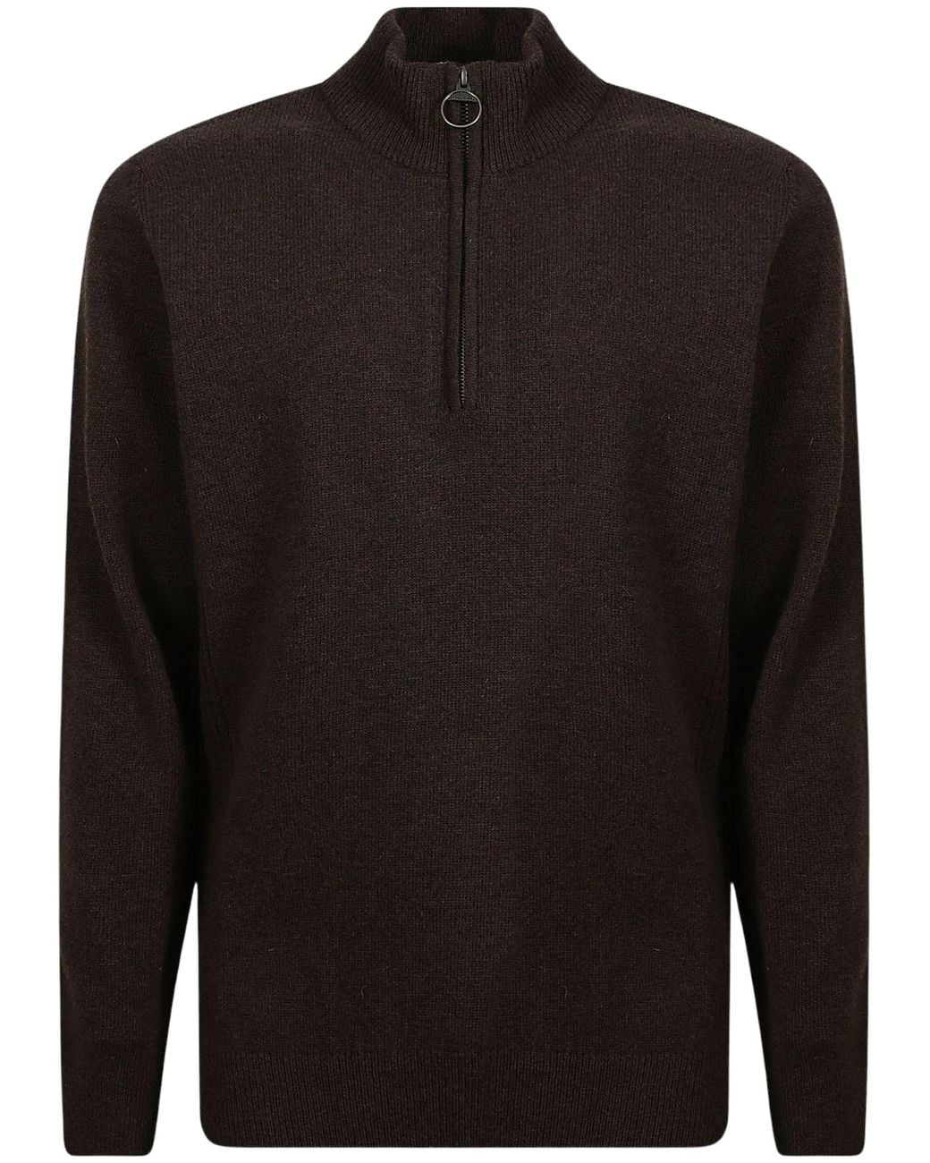 Barbour Black Holden Half-Zip Turtleneck for men
