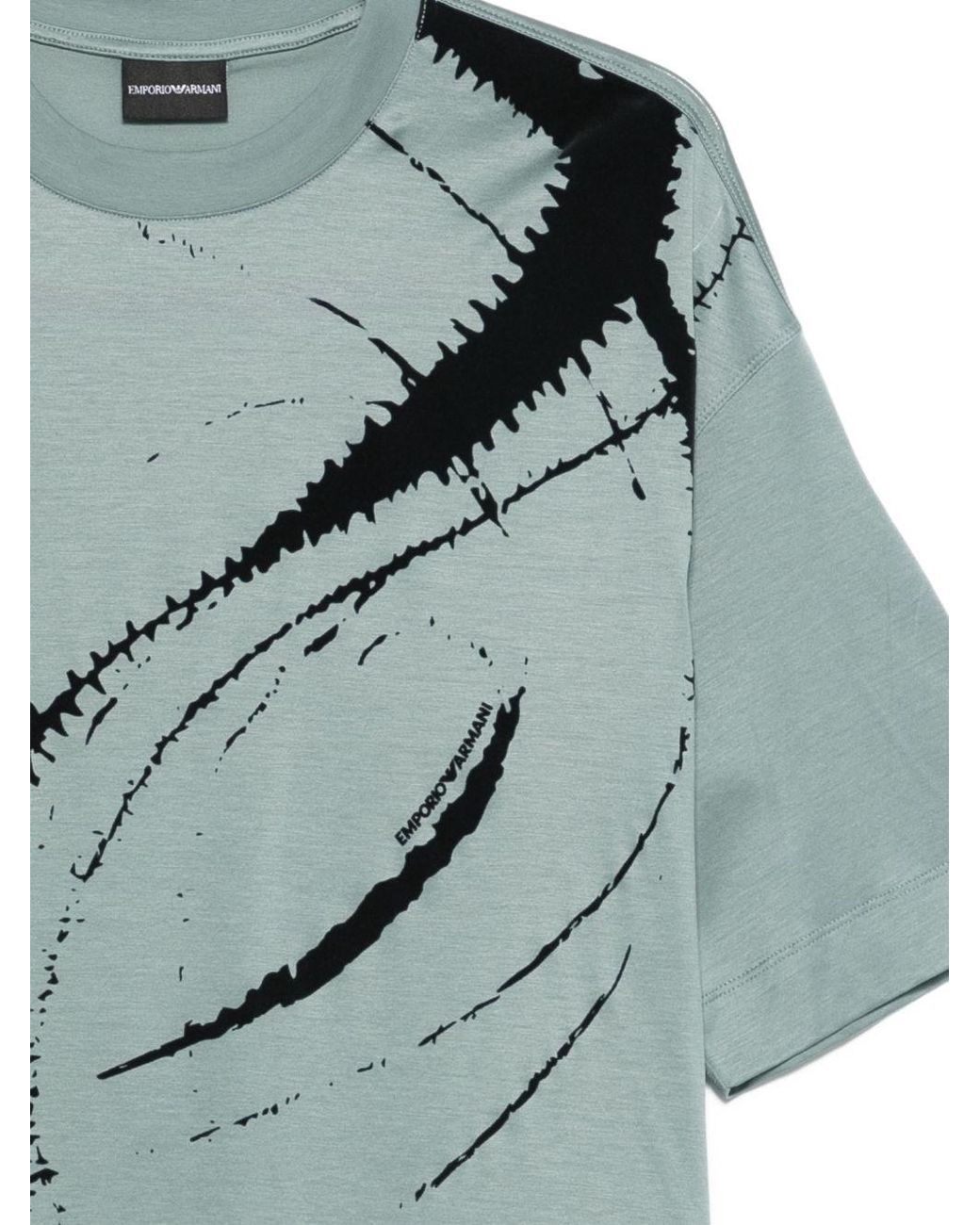 Emporio Armani Blue Cotton Blend T-Shirt for men