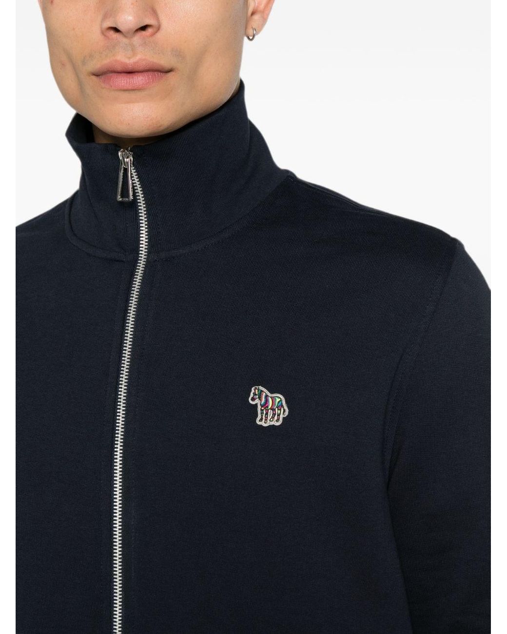 Paul Smith Blue Zebra Logo Cotton Sweatshirt for men