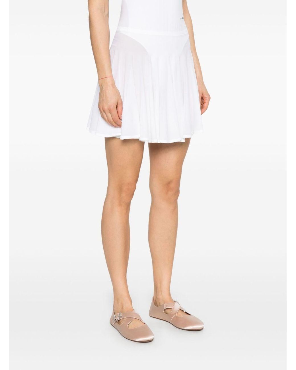 Alaïa White Skater Mini Skirt