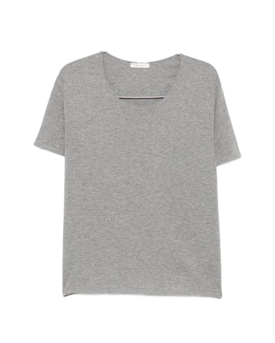 The Row Gray Pirro Cotton And Cashmere Top
