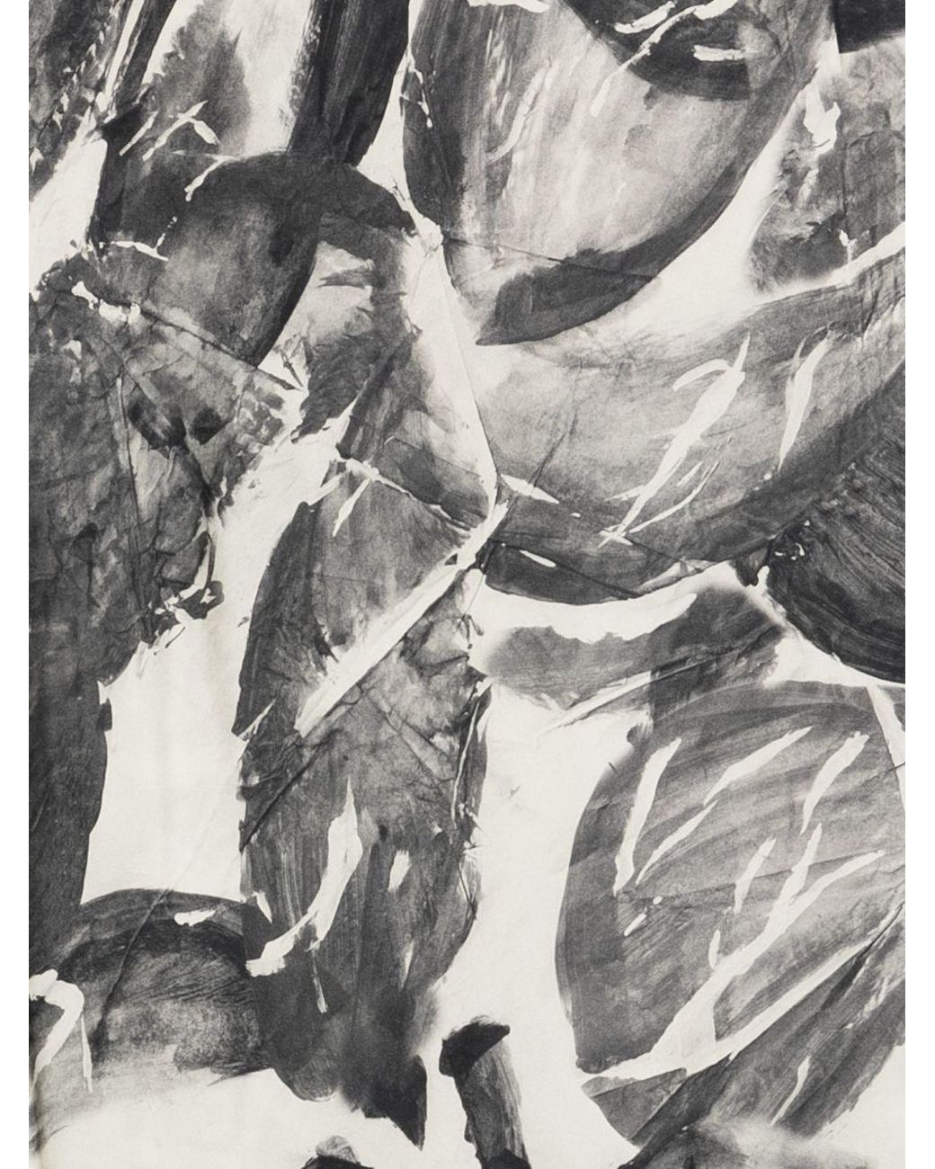 Alysi White Printed Silk Foulard