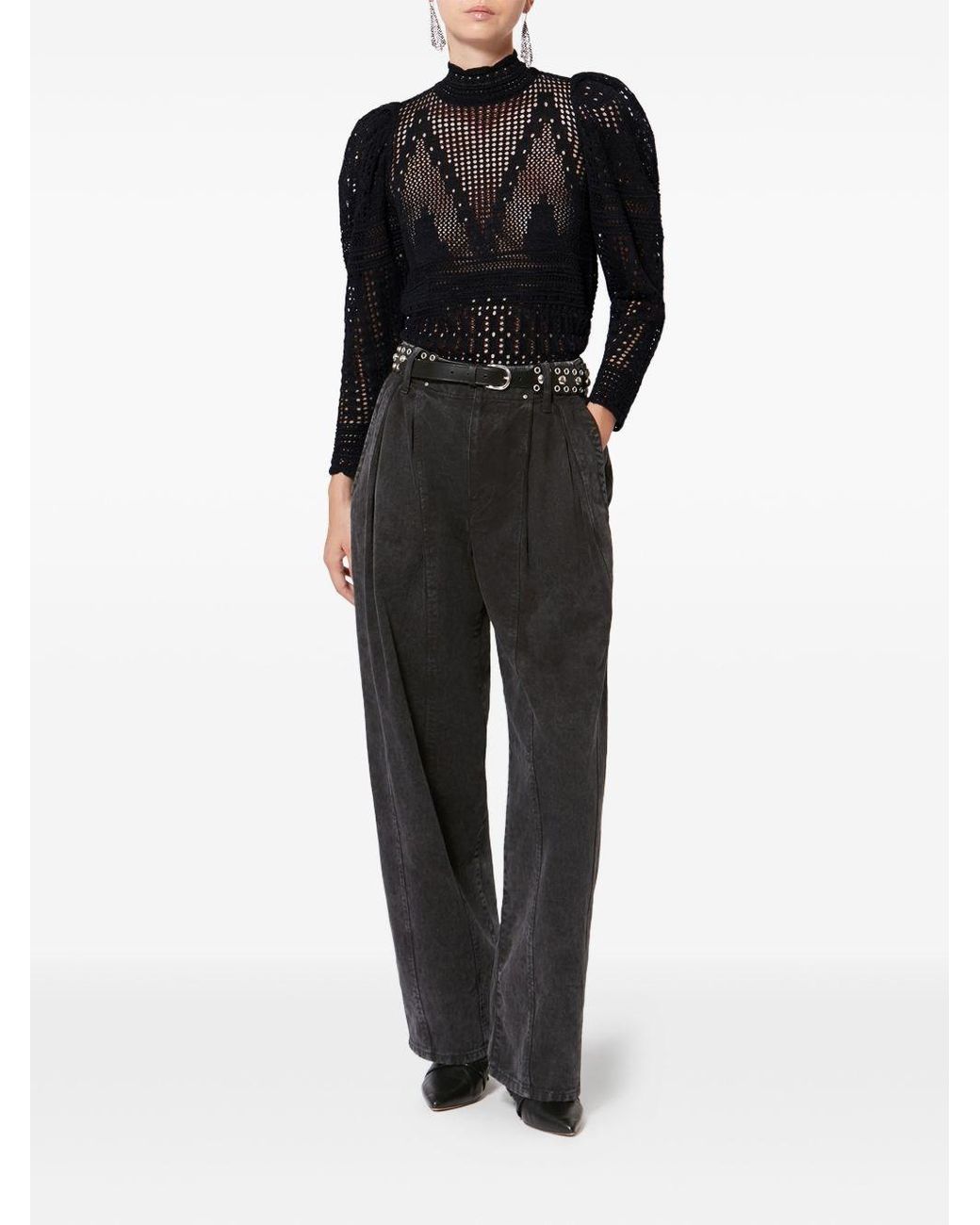 Isabel Marant Blue Dahara Knitted Top