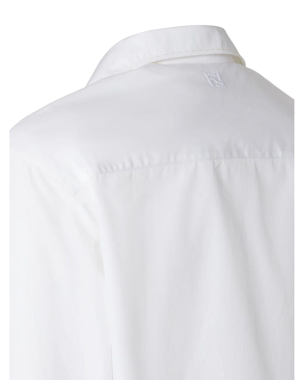 Fendi White Poplin Shirt for men