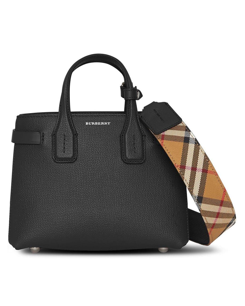 Burberry Baby Banner Leather Shoulder Bag in Black Lyst Australia