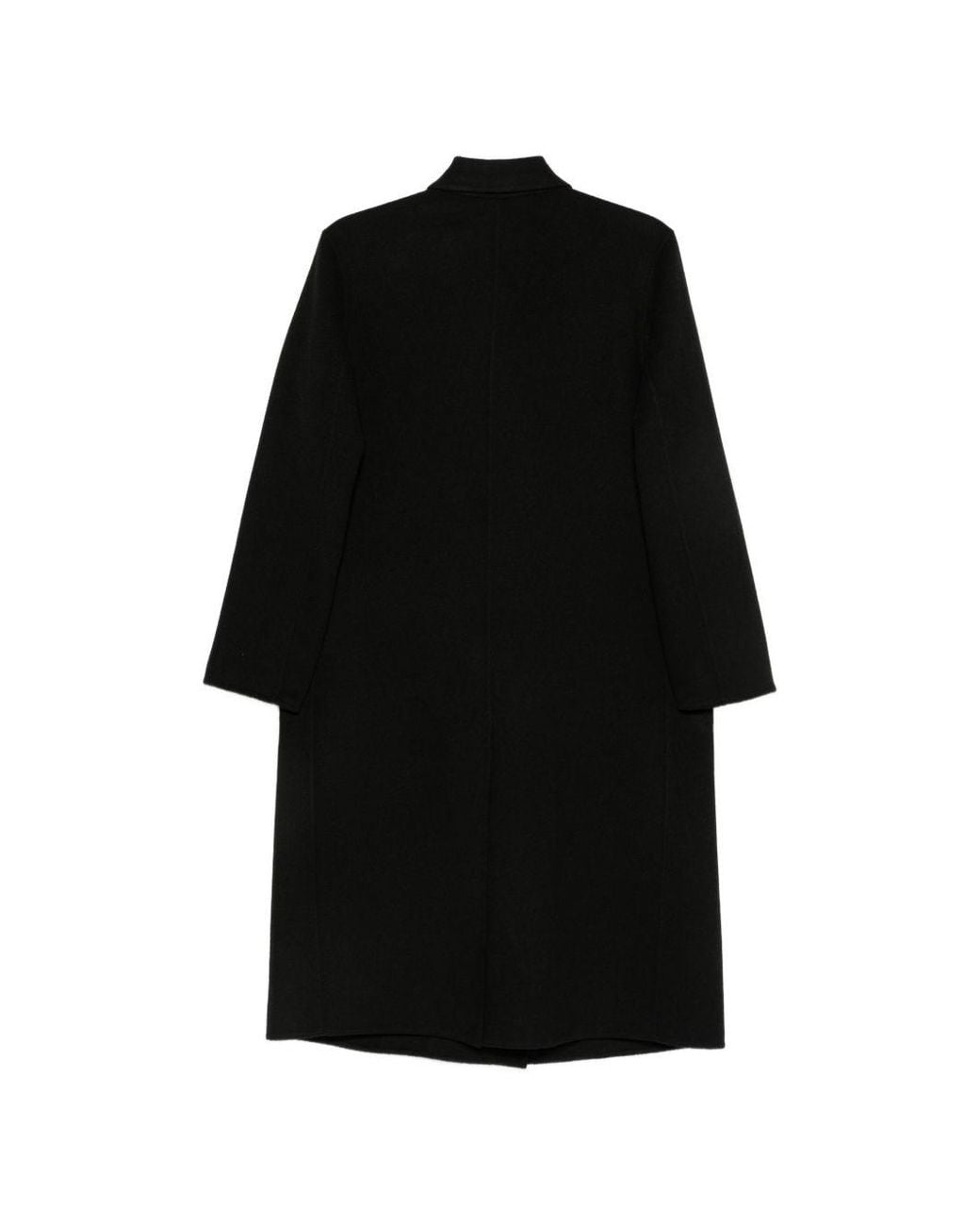 Paltò Black Arianna Wool Double-Breasted Coat