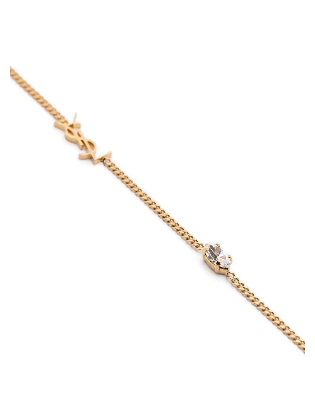 Saint Laurent White Cassandre Bracelet