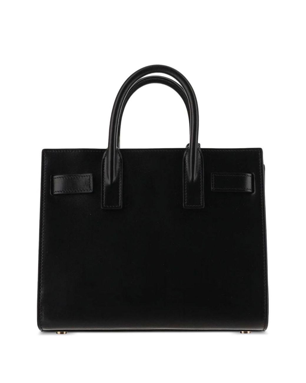 Saint Laurent Black Sac De Jour Nano Leather Handbag