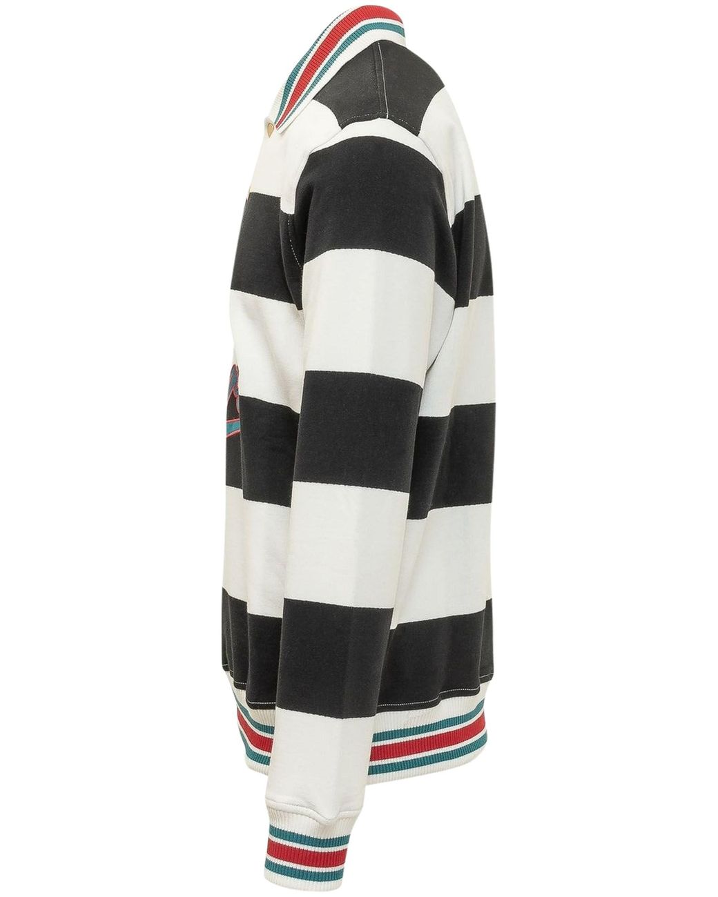 Drole de Monsieur Gray Logo Stripe Polo Shirt for men
