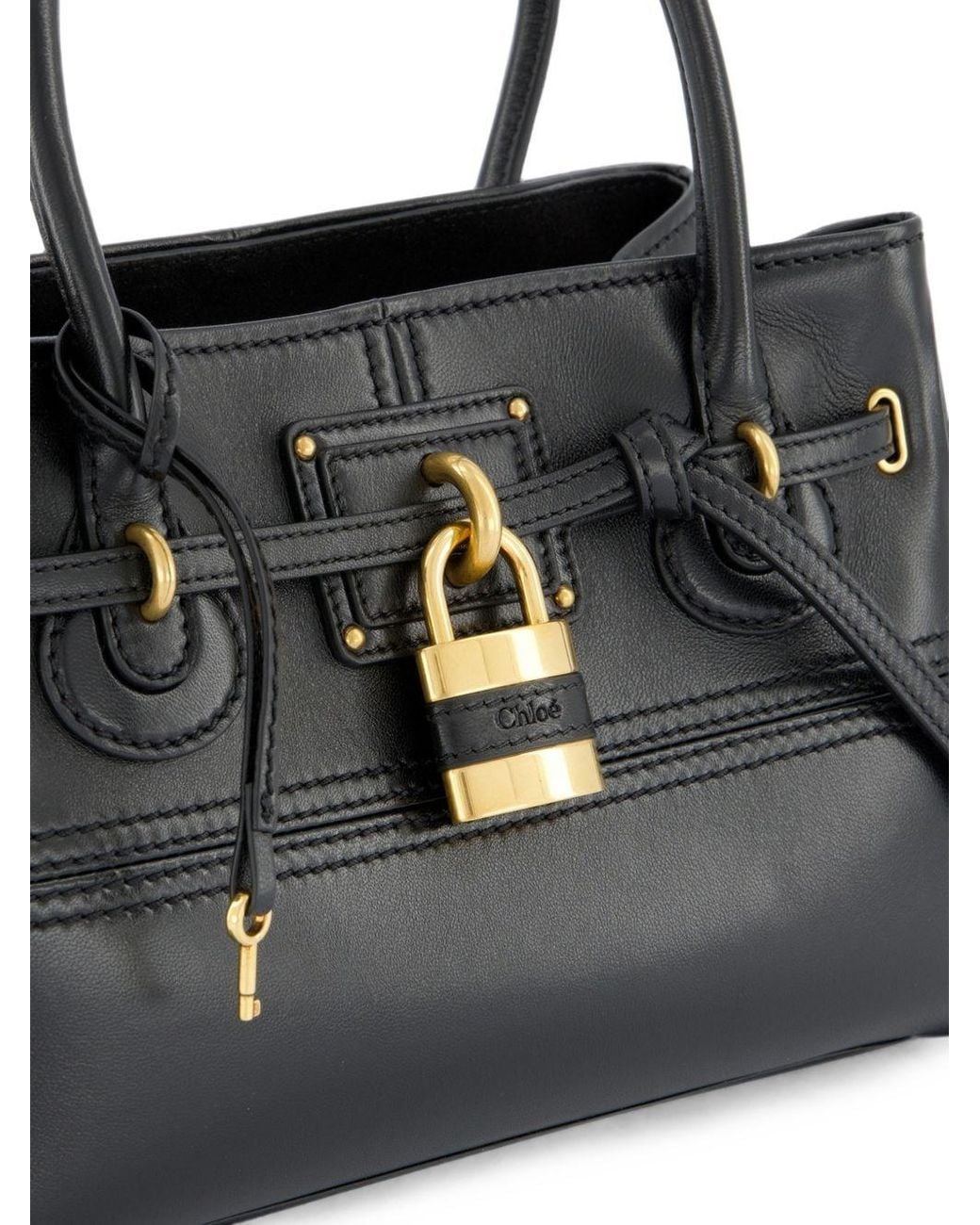 Chloé Black Paddington Sling Leather Handbag