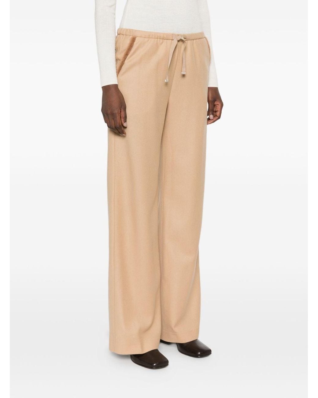 Herno Natural Wool Trousers