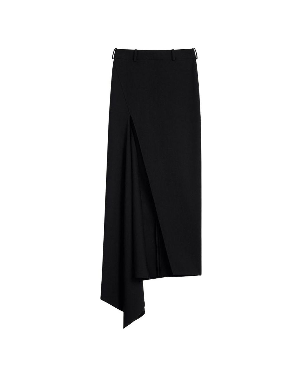 Givenchy Black Wool Long Skirt