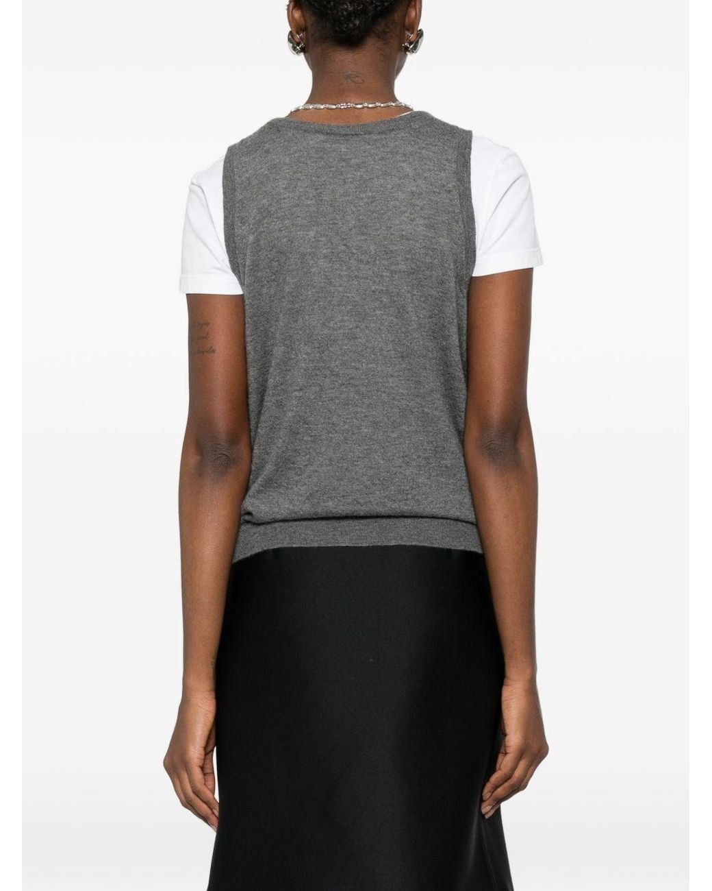 Prada Gray Cashmere Tank Top