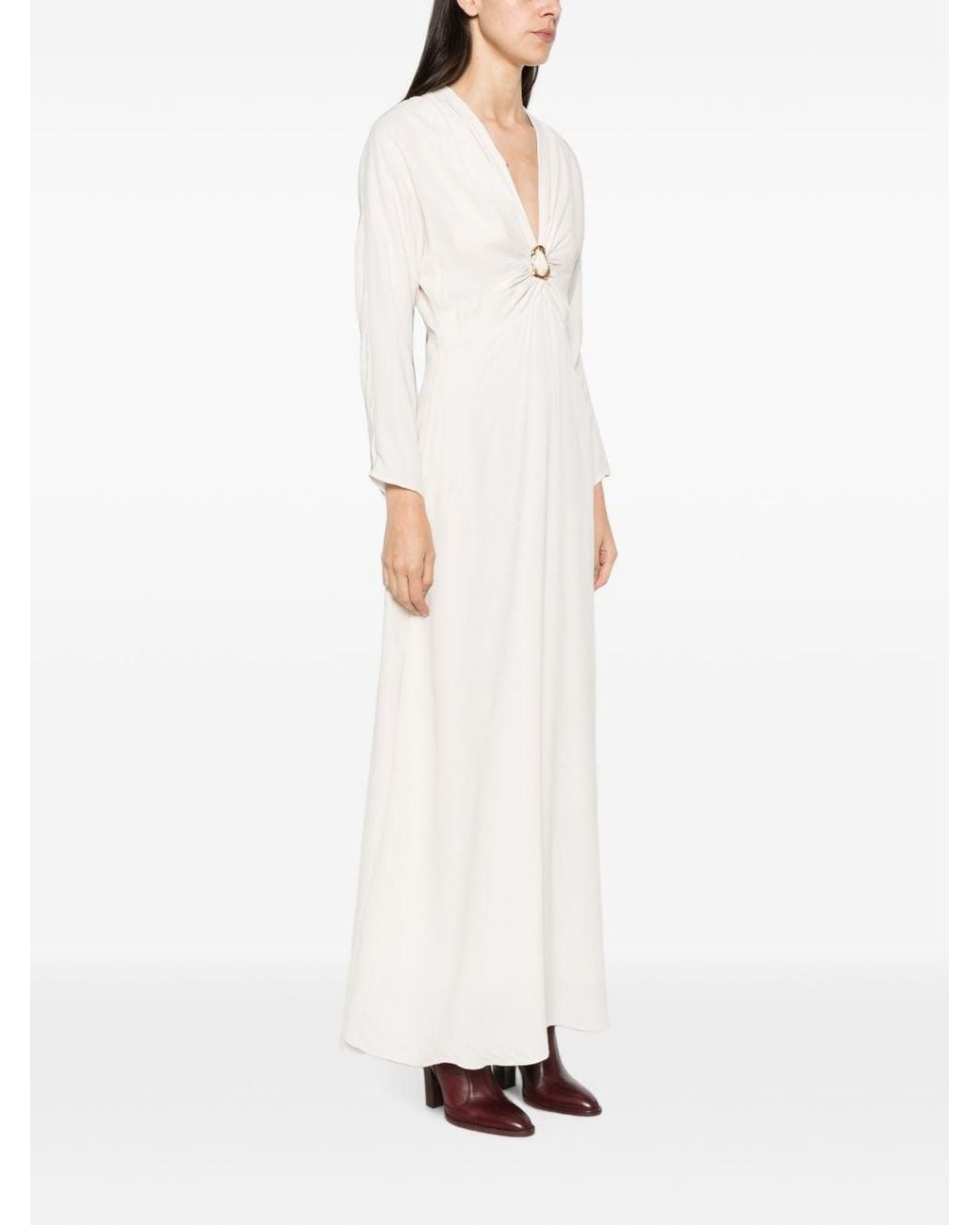 Forte_forte White Silk Blend Long Dress