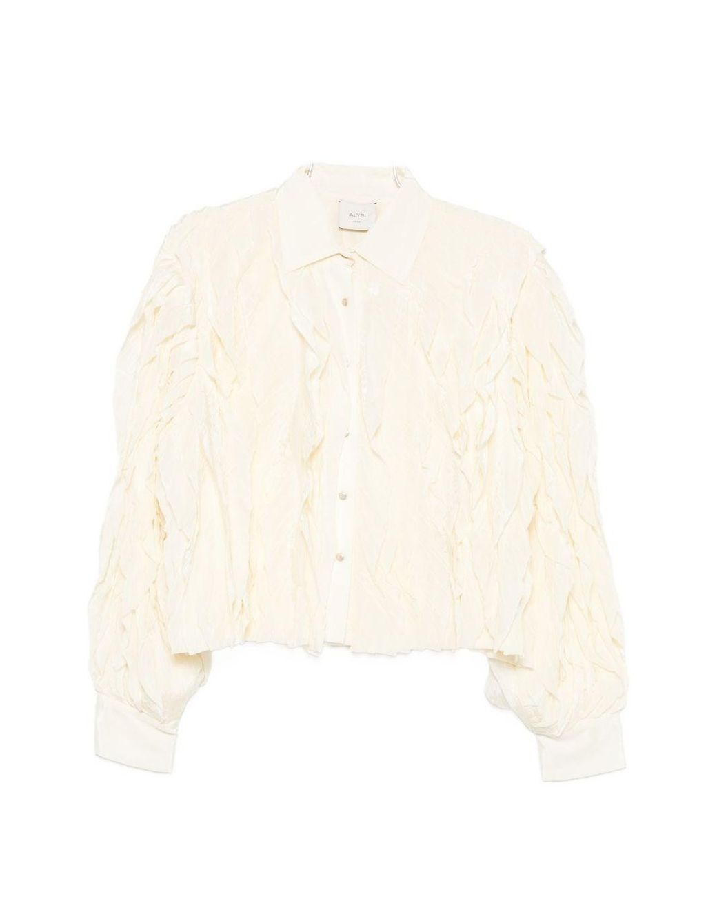 Alysi White Ruffled Shirt