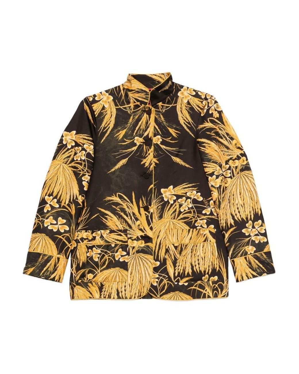 F.R.S For Restless Sleepers Metallic Printed Silk Shirt