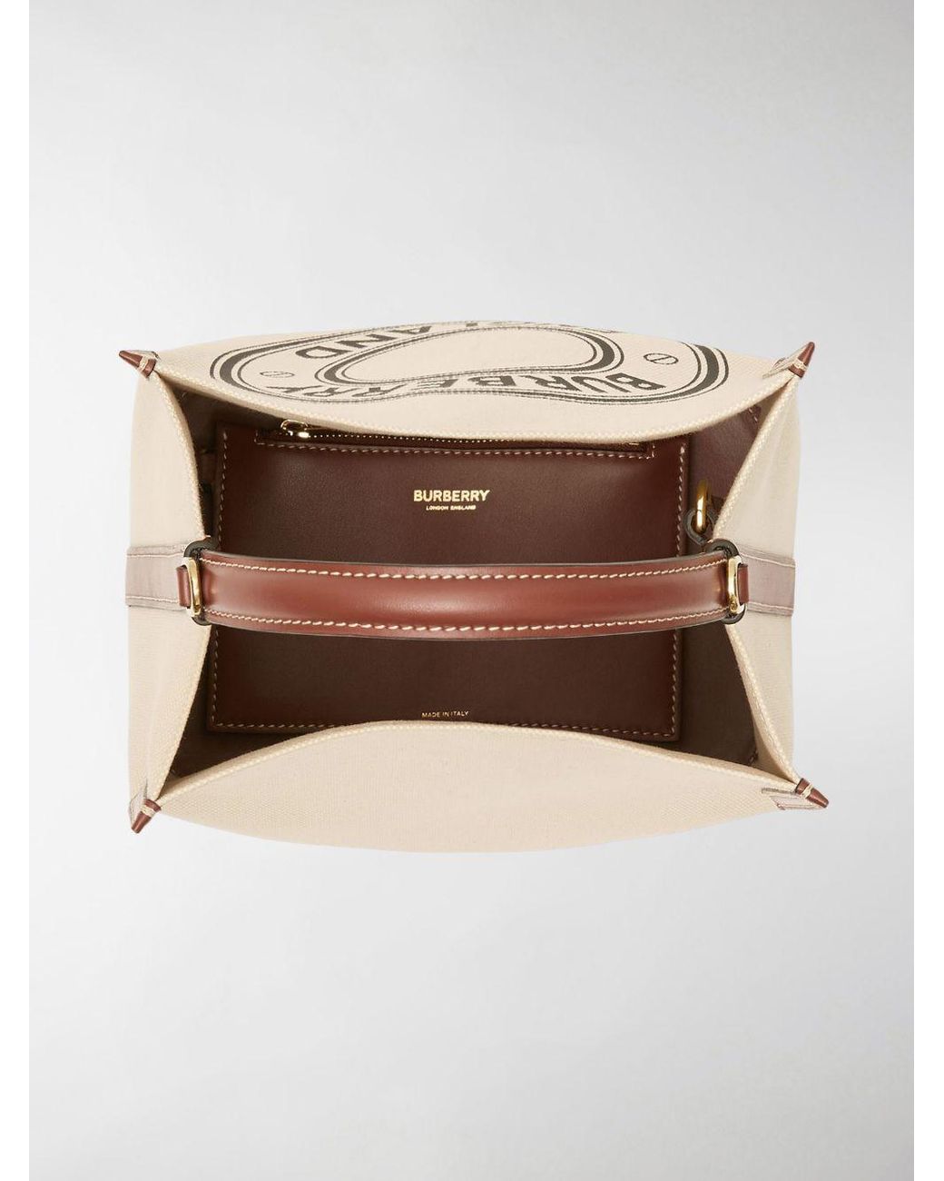 burberry small penny logo tote bag