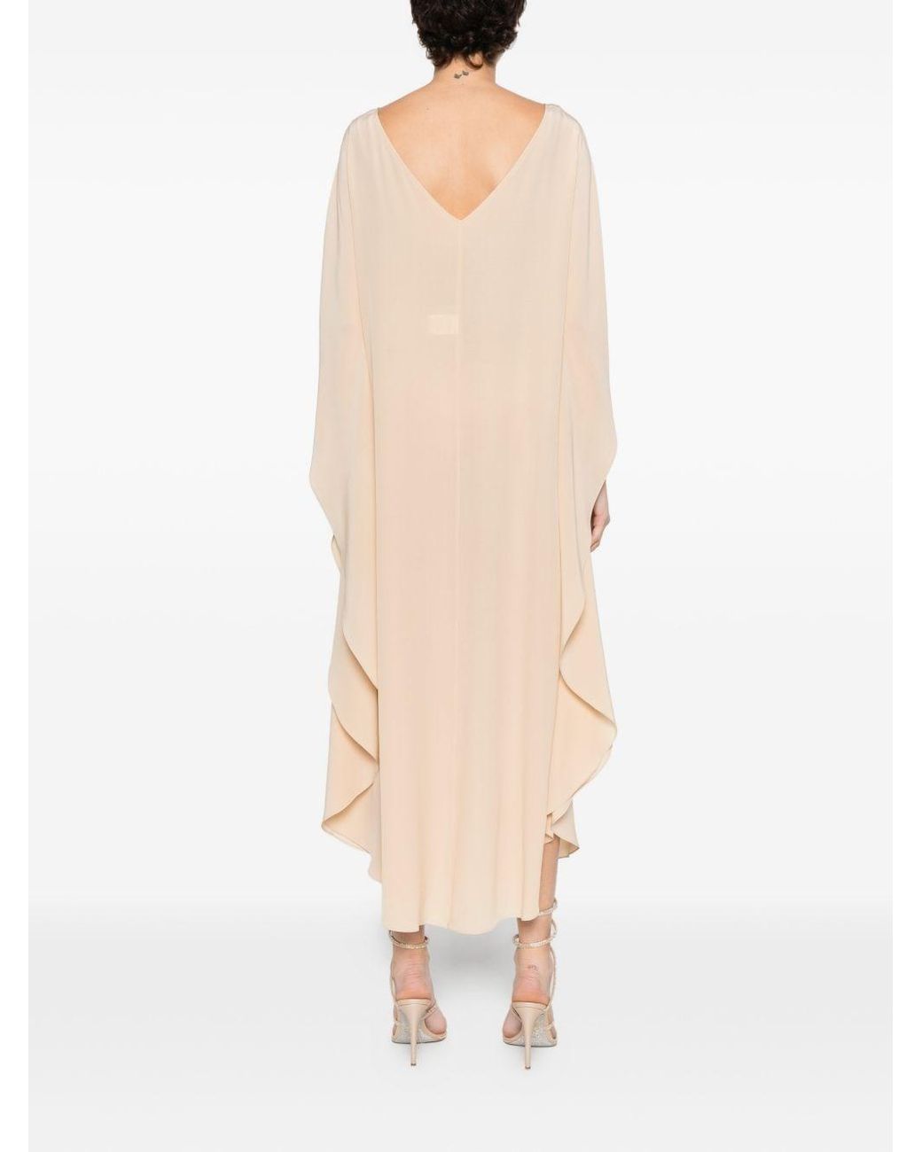 Gianluca Capannolo White Silk Midi Dress