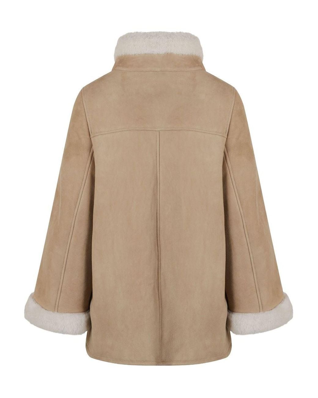 Fay Natural Leather Shealing Cape