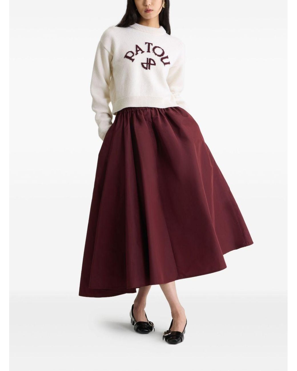 Patou White Sweater With Logo