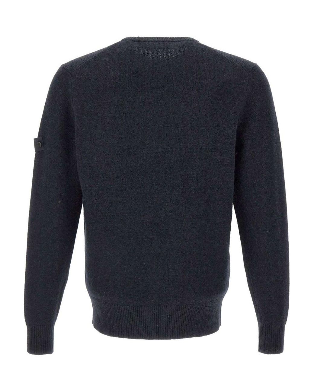 Peuterey Black Yak Wool Blend Sweater With Logo for men