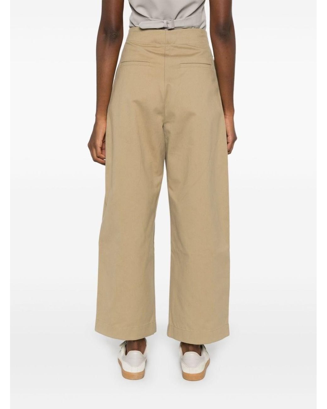 Studio Nicholson Natural Cotton Wide-Leg Trousers