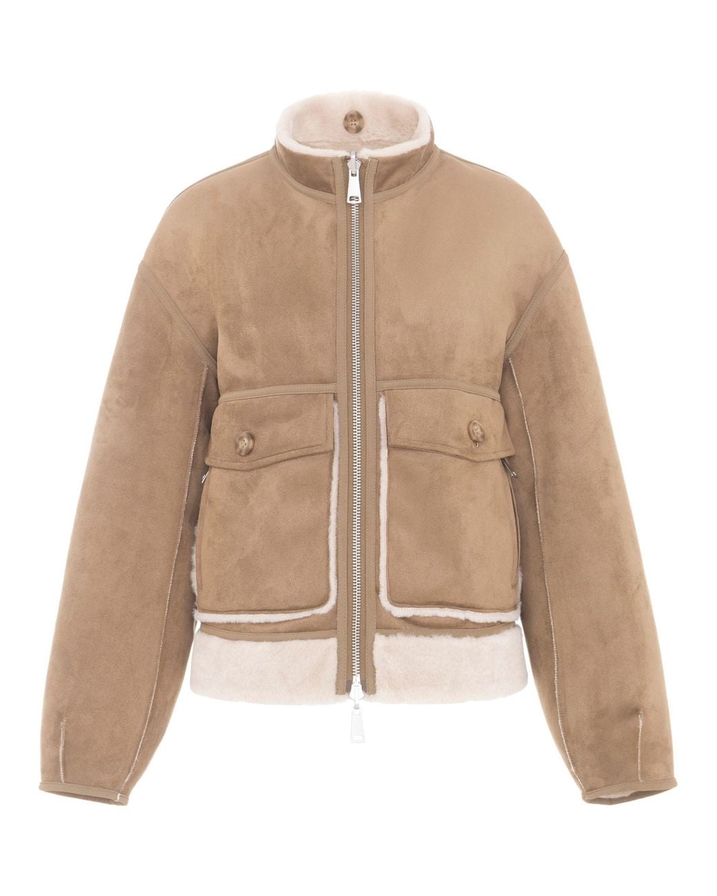 Urbancode Natural Bomber Jacket With Scarf