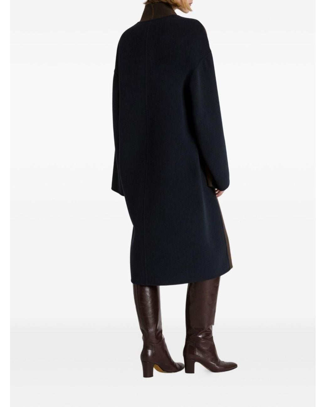 Alberta Ferretti Green Wool And Cashmere Long Coat