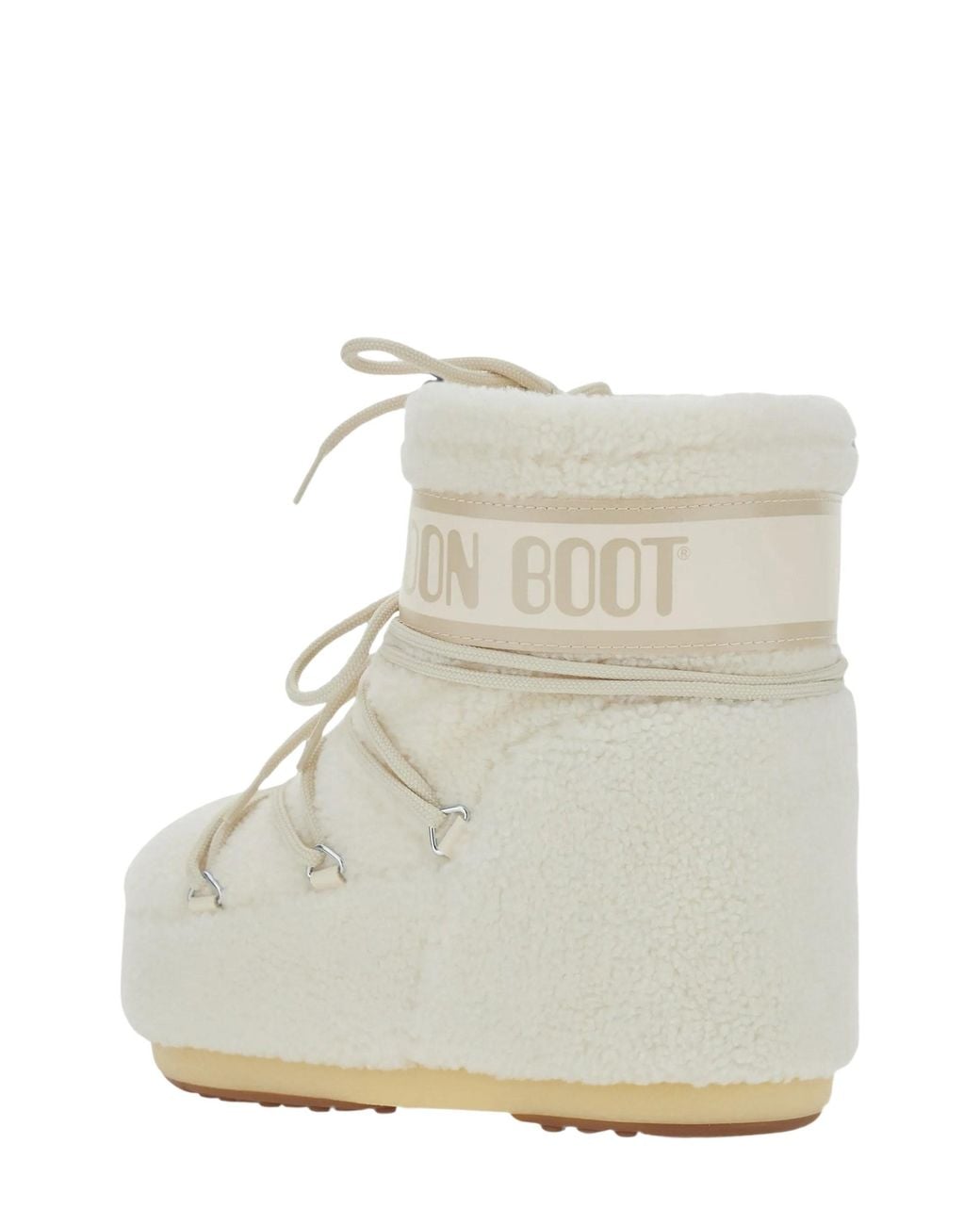 Moon Boot White Icon Low Shearling-Effect Boots
