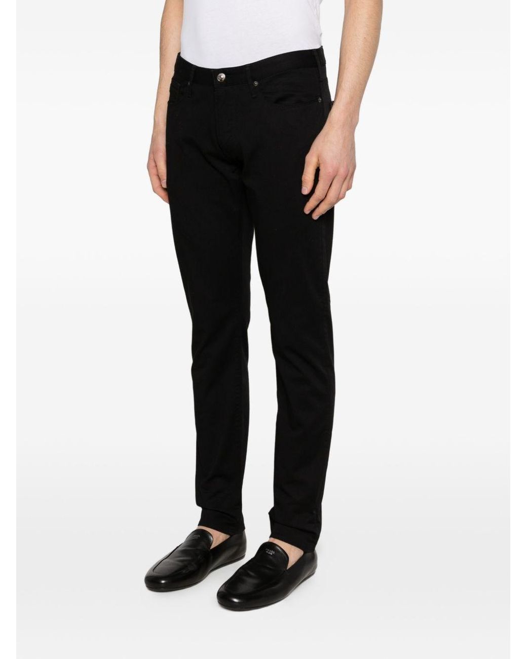 Emporio Armani Black Denim Cotton Jeans for men