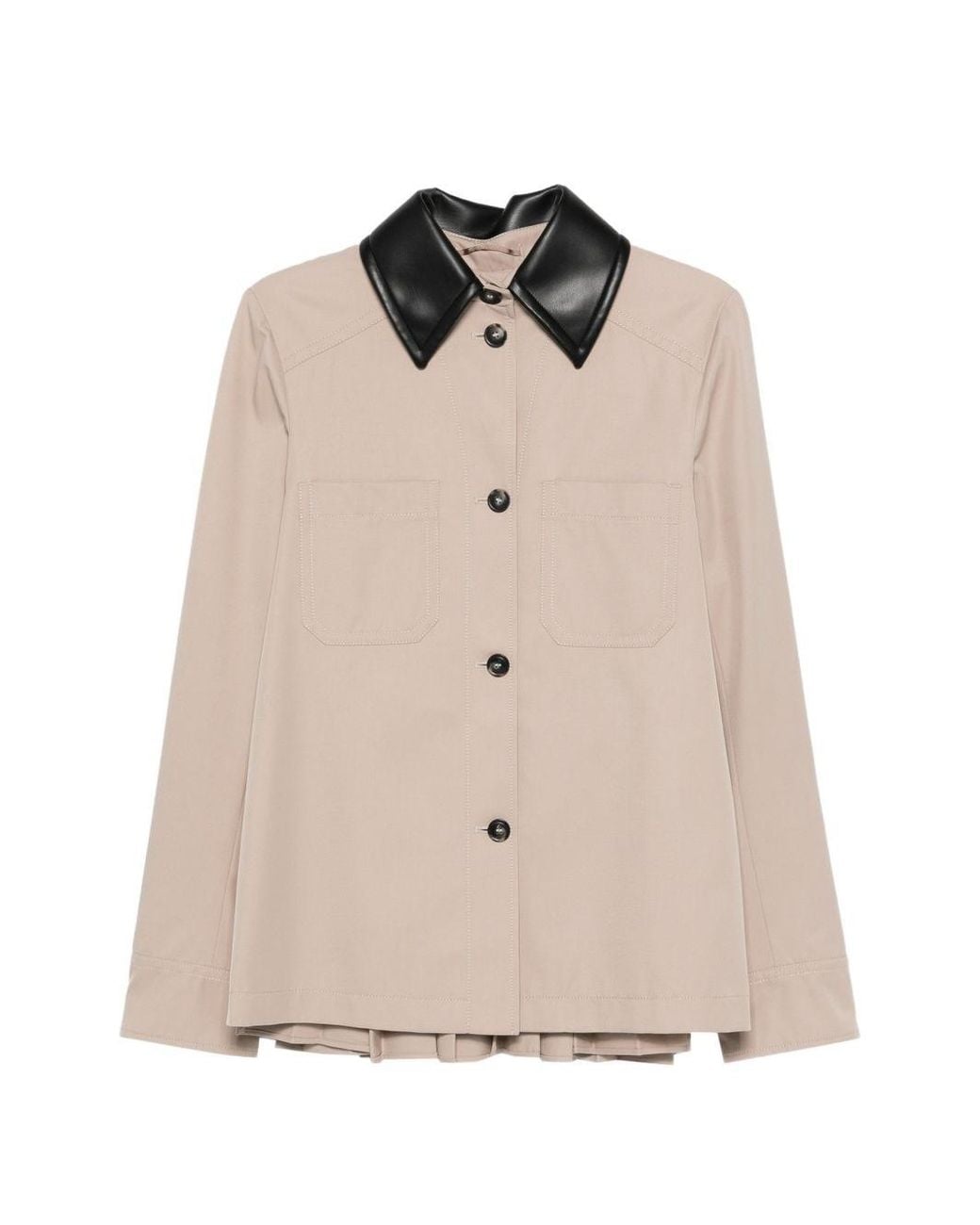 Sportmax Natural Cotton Blend Trench Coat