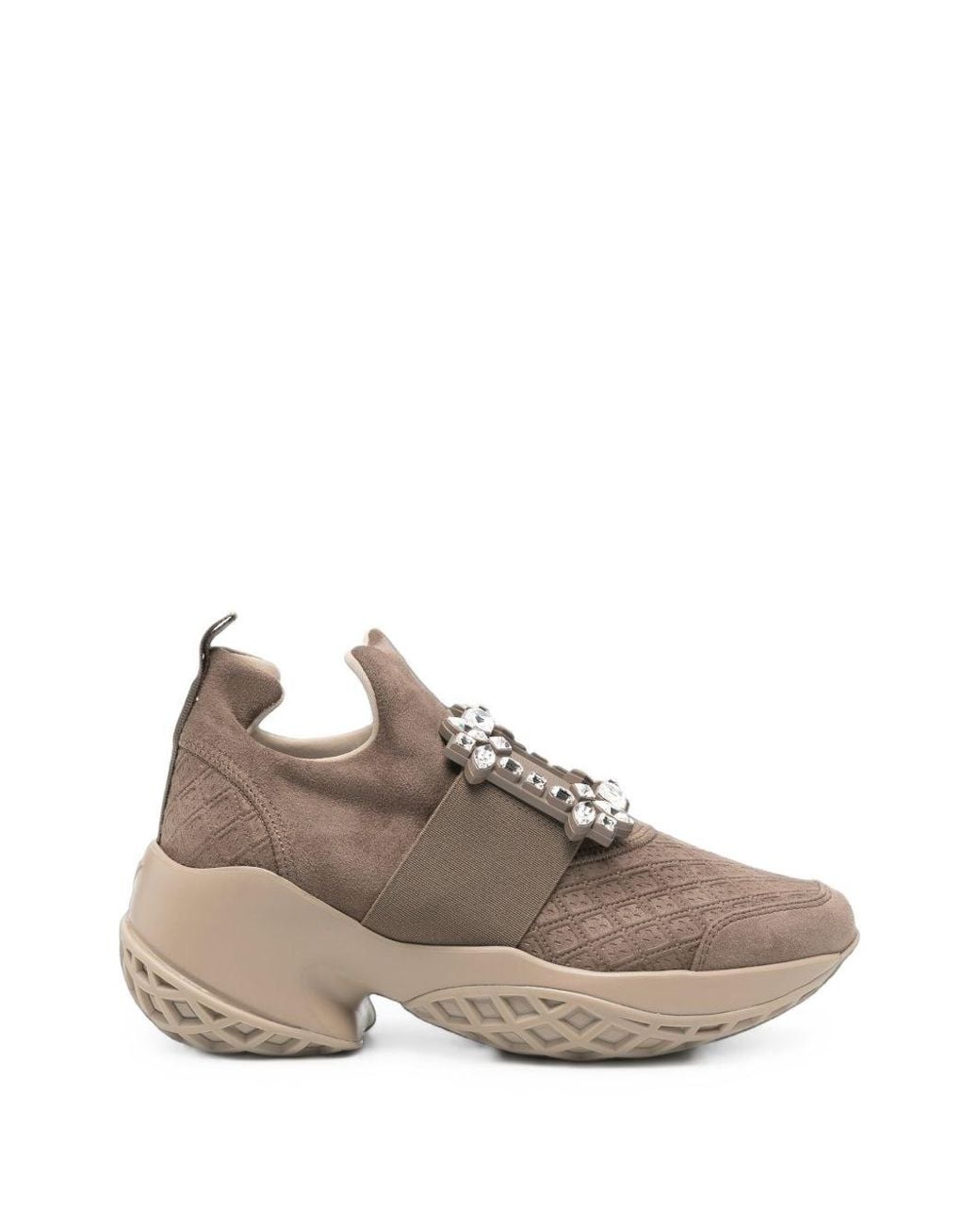 Roger Vivier Brown Viv Run Strass Sneakers