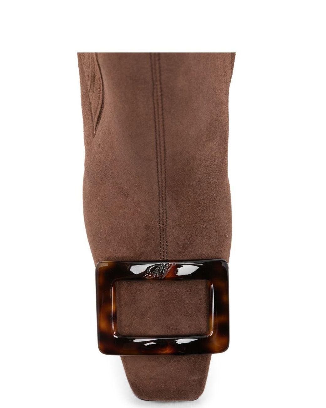 Roger Vivier Brown Bellevivier Suede Leather Boots